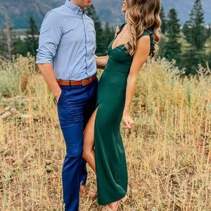 Emerald green bridesmaids dress